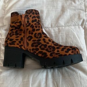 Leopard Ankle Boots